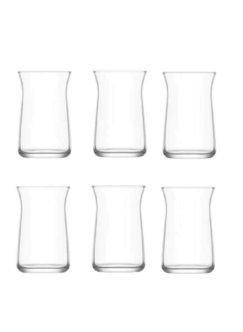 LAV 6 Pieces Vera Tea Glass Set 180 Ml - Clear - Image 2
