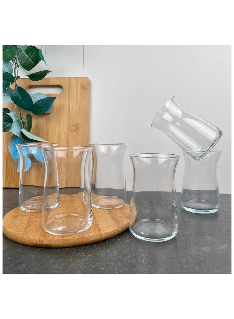 LAV 6 Pieces Vera Tea Glass Set 180 Ml - Clear - Image 4