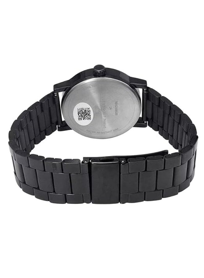 TIMEX Analog Watch for Man with Black Round Dial & Black Stainless Steel Bracelet Band Water Resistant Men's Wrist Watches - TWHG35SMU09 - Image 1