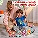 CUPLOOV Christmas Train Set for Toddlers Magnetic Wooden Animals Train Set Sensory Toys for Kids Number Learning Activities Montessori Animals and Color Learning Toys for Holiday Xmas Gifts - Image 4