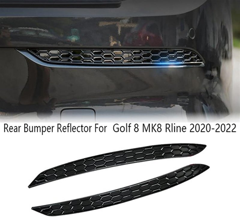 DEMULAX Black Glossy Honeycomb Fog Light Cover for Golf 8 MK8 - Image 4