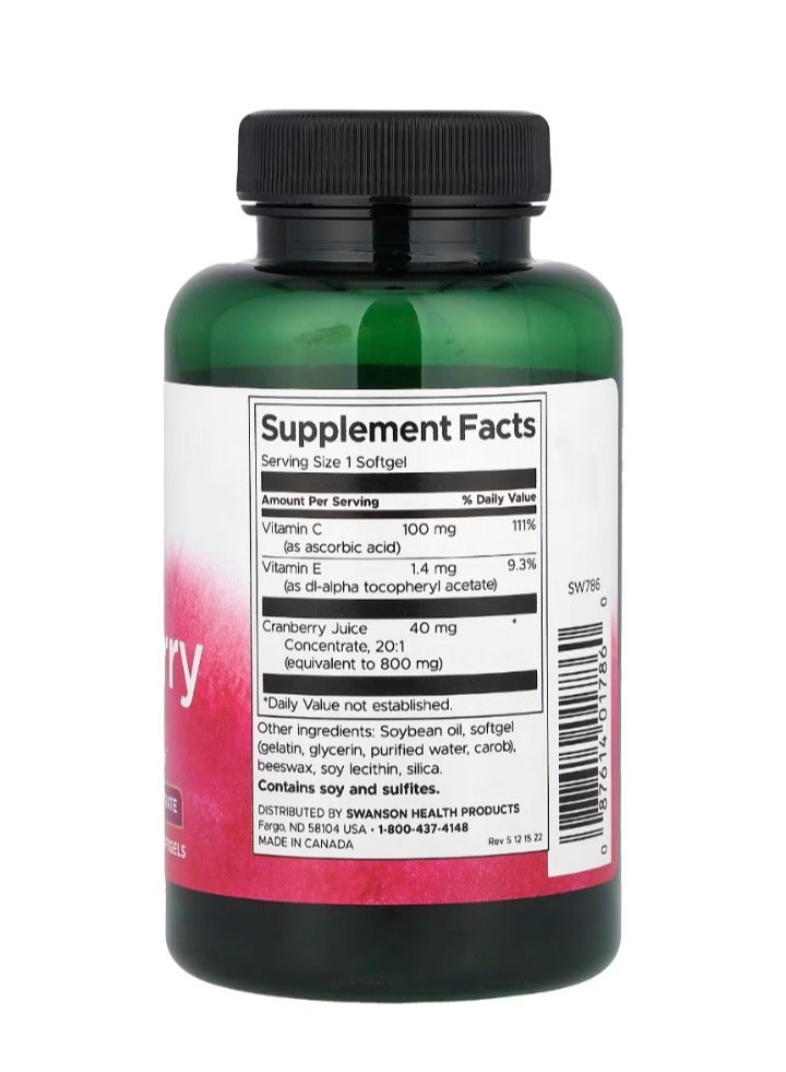 سوانسون التوت البري 180 كبسولة هلامية - Image 2