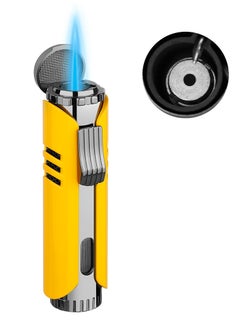 Torch Lighter Windproof Butane Jet Lighter, Adjustable Single Flame Refillbale Fuel Lighter (without Butane gas )