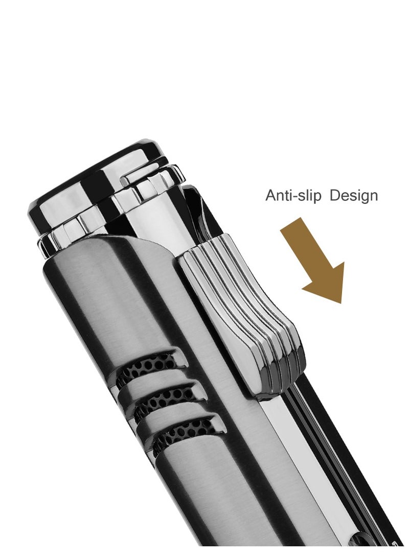 Generic Torch Lighter Windproof Butane Jet Lighter, Adjustable Single Flame Refillbale Fuel Lighter (without Butane gas )  - Image 3