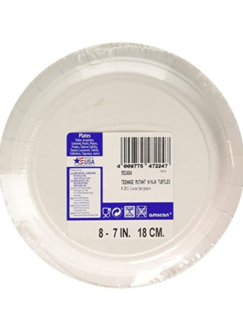 Amscan Teenage Mutant Ninja Turtles Dessert Plates 8Pcs - Image 2