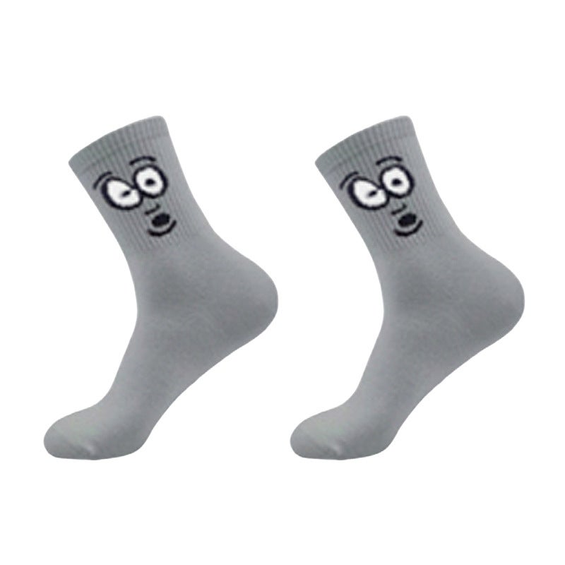 Socks Ladies Socks Funny Expression Candy Color Student Socks Summer Breathable Socks - Image 1