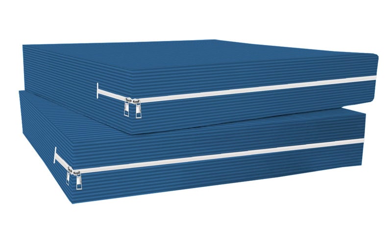 VAS COLLECTIONS Premium Cotton Mattress Cover/Protector with Zipper Chain|Provides All Around Protection with 360° Encasing |Double- 60 x 78 inches (5 x 6 ft) - Pack of 1 -Blue - Image 3