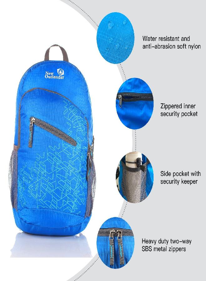 Outlander Packable Handy Lightweight Travel Hiking Backpack Daypack-light Blue-L - Image 3