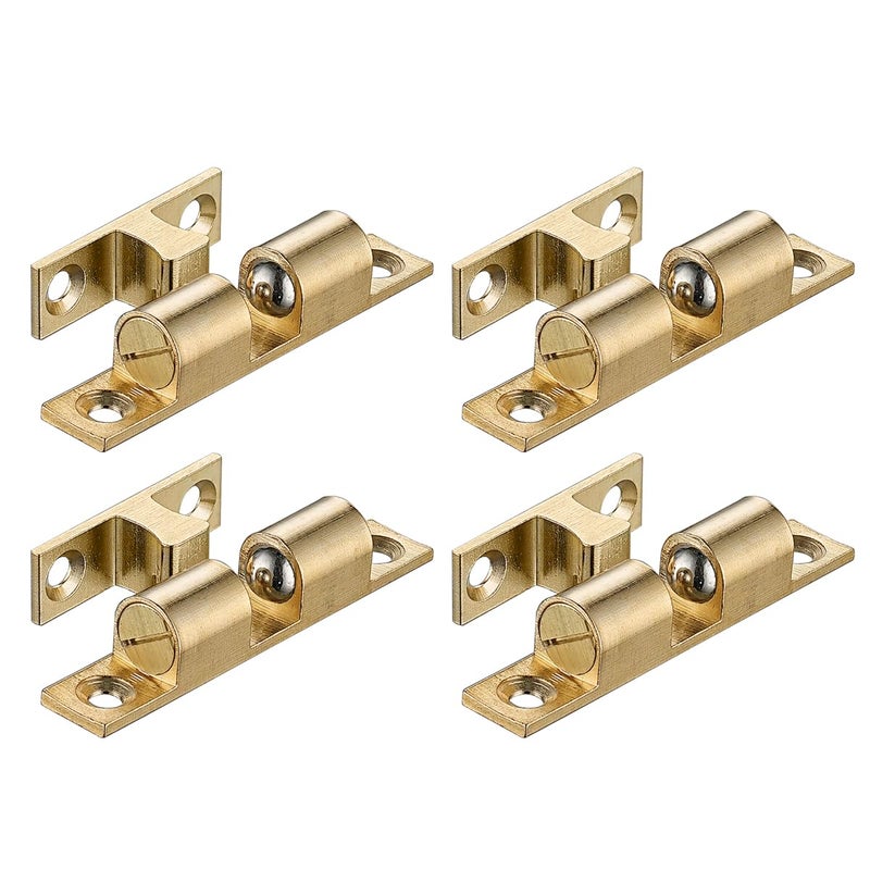 JQK Cabinet Door Catch Closet Ball Tension Latch Solid Brass 4 Pack 70mm HBC200P4