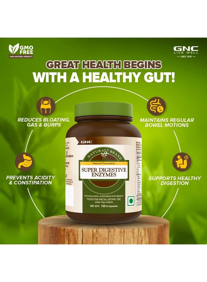 GNC Super Digestive Enzymes | 100 Veg Capsules | Prebiotics & 11 Potent Enzymes | Reduces Bloating & Gas | Prevents Acidity & Indigestion | Maintains Regular Bowel Motions | Supports Healthy Gut - Image 3