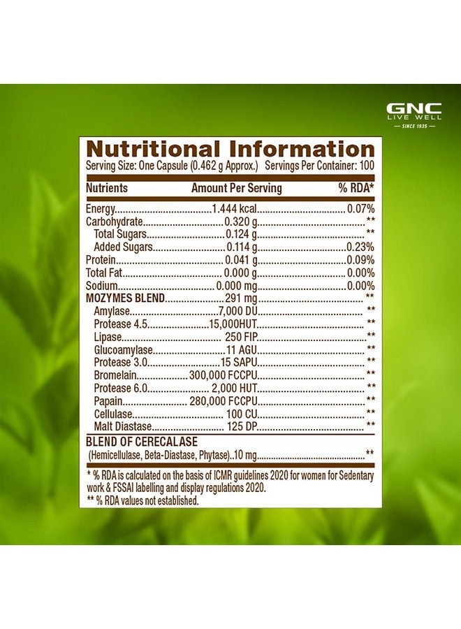 GNC Super Digestive Enzymes | 100 Veg Capsules | Prebiotics & 11 Potent Enzymes | Reduces Bloating & Gas | Prevents Acidity & Indigestion | Maintains Regular Bowel Motions | Supports Healthy Gut - Image 5