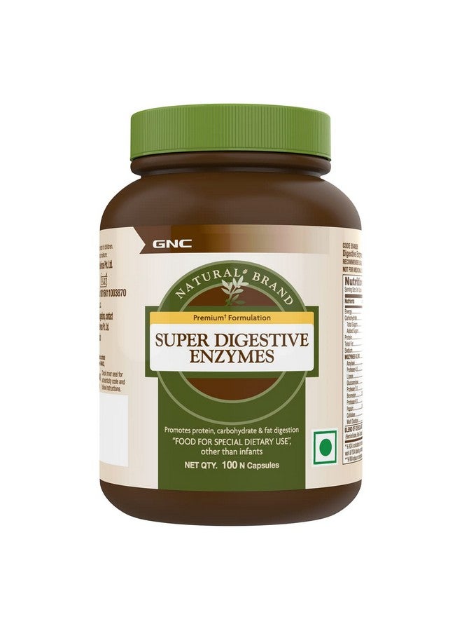 GNC Super Digestive Enzymes | 100 Veg Capsules | Prebiotics & 11 Potent Enzymes | Reduces Bloating & Gas | Prevents Acidity & Indigestion | Maintains Regular Bowel Motions | Supports Healthy Gut - Image 1