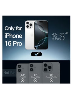 Aookay For iPhone 16 Pro Case, Compatible with Magsafe Premium Leather with Microfiber Lining Business Classic Cover Soft Grip Shockproof Magnetic Cases for iPhone 16 Pro (Black)  - Image 2