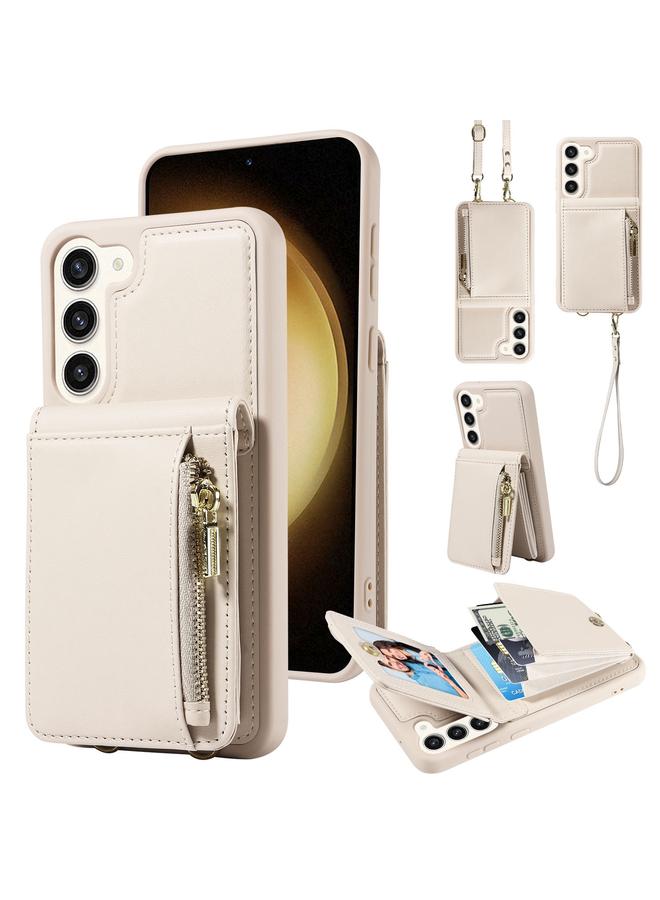 S-TOP Case For Samsung Galaxy S23+ 5G Crossbody Lanyard Zipper Wallet Leather Phone Case - Image 1
