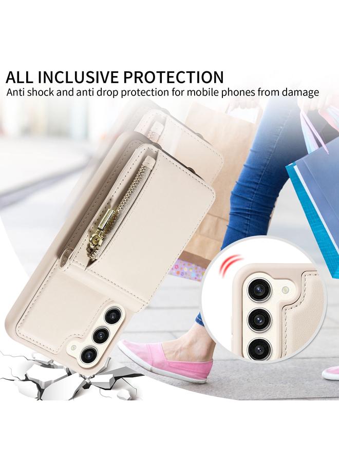 S-TOP Case For Samsung Galaxy S23+ 5G Crossbody Lanyard Zipper Wallet Leather Phone Case - Image 5