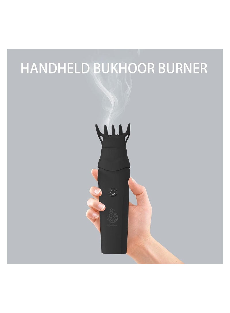 SOSEKO Electric Comb Bakhoor Incense Burner Portable USB Rechargeable Aroma Diffuser Black Color - Image 4