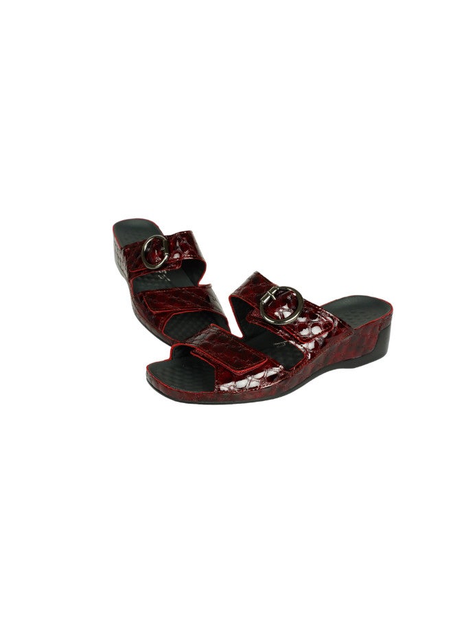 VITAL 148-1064 Vital Ladies Tina - Capitone Sandals 08071 Bordo - Image 3