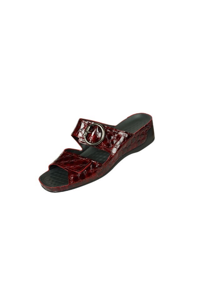 VITAL 148-1064 Vital Ladies Tina - Capitone Sandals 08071 Bordo - Image 2