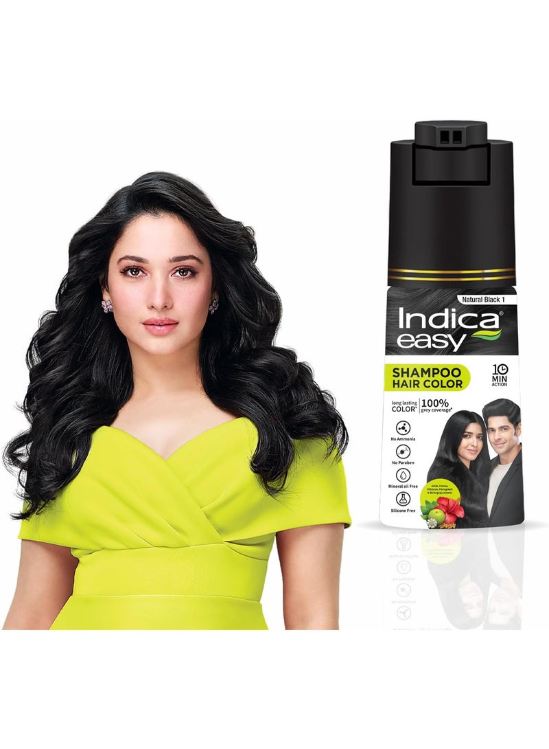 Indica Easy DIY Hair Coloring Agent Pump Pack, Natural Black, 180ml - Image 2
