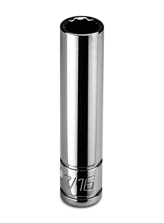 Capri Tools 7/16 in. Deep Socket, 1/4 in. Drive, 12-point, SAE (CP16185) - Image 1