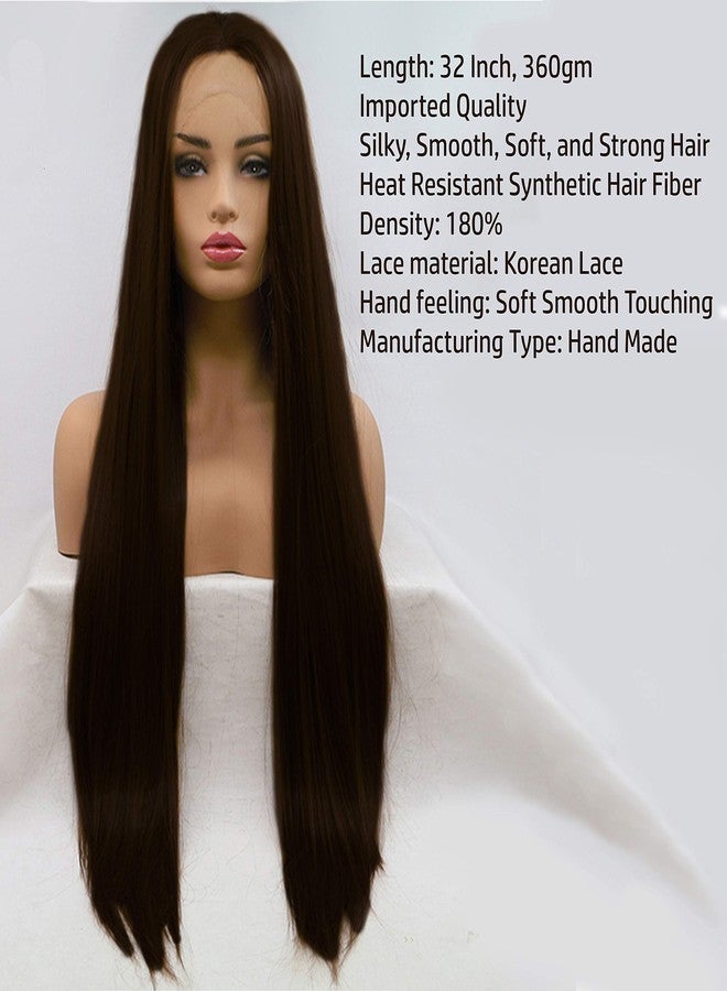 Rapidsflow® Front Lace Women Wigs Natural Hair For Full Head/Front lace Hair Wigs For Women 32 inch (785455) (Free Wig Cap + Carry Bag) - Image 4