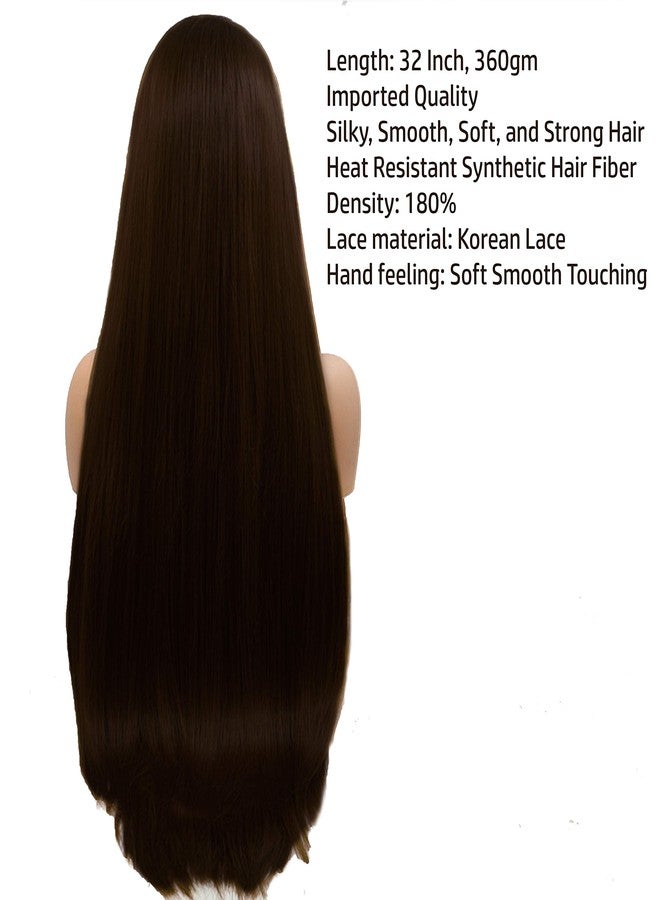 Rapidsflow® Front Lace Women Wigs Natural Hair For Full Head/Front lace Hair Wigs For Women 32 inch (785455) (Free Wig Cap + Carry Bag) - Image 2