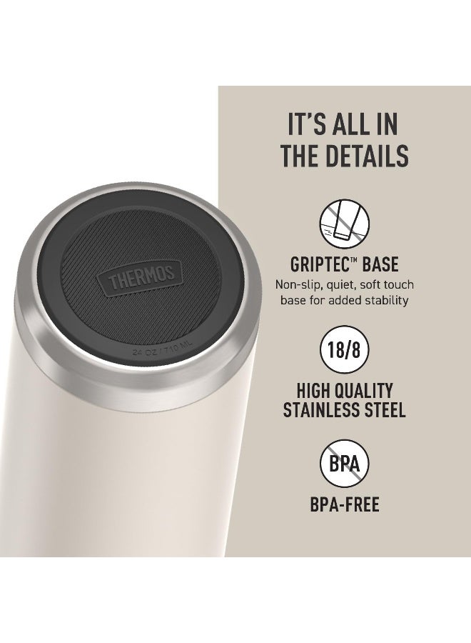 THERMOS ICON Stainless Steel Vacuum Insulated Sandstone Bottle with Spout 710ml - Image 4