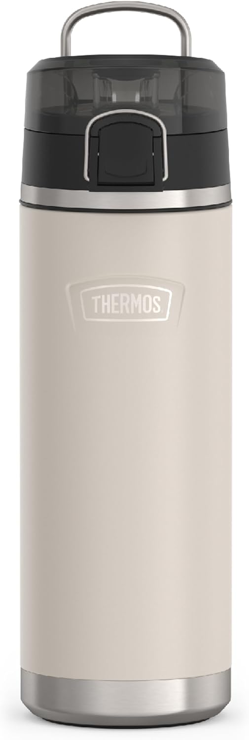 THERMOS ICON Stainless Steel Vacuum Insulated Sandstone Bottle with Spout 710ml - Image 1