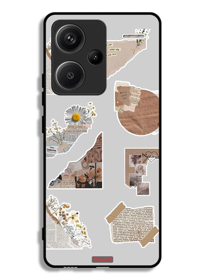 Tolwak Xiaomi Redmi Note 13 Pro Plus Protective Case Cover Pieces Of Paper Stickers  - Image 1