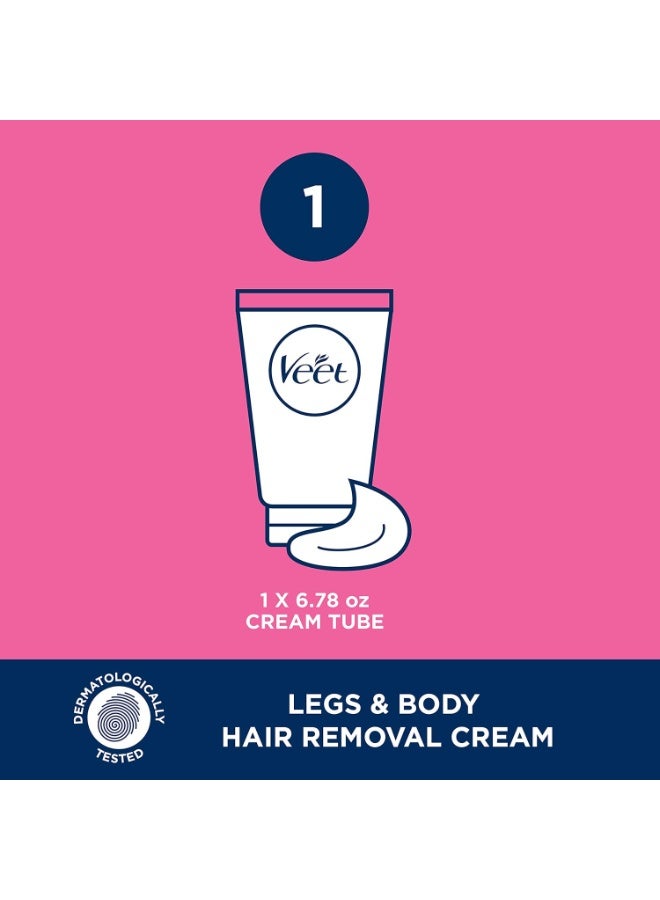 Veet Hair Removal Cream VEET Legs & Body 3 in 1 Gel Cream Hair Remover, Sensitive Formula with Aloe Vera and Vitamin E  200ML - Image 2