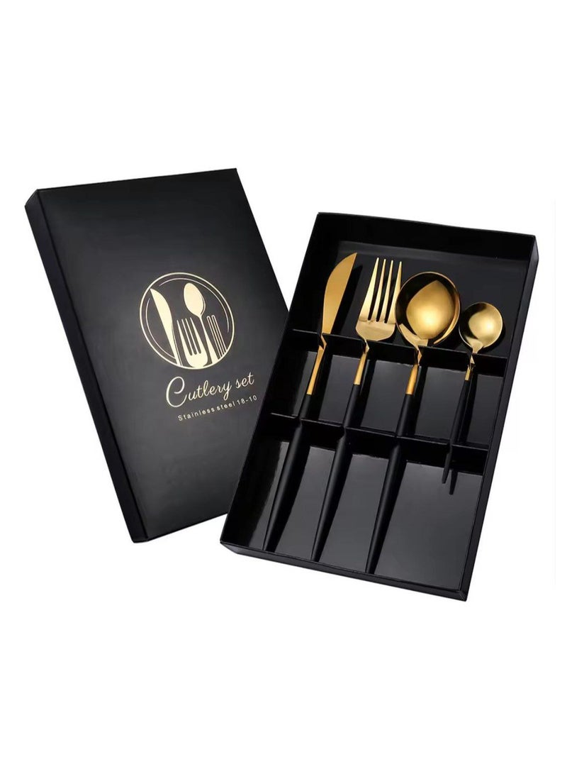 Gold spoon set - 4 pieces for perfect serving-Bu - Image 1