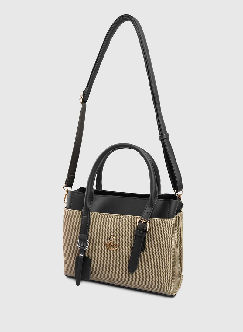 BEVERLY HILLS POLO CLUB Color Block Satchel Bag