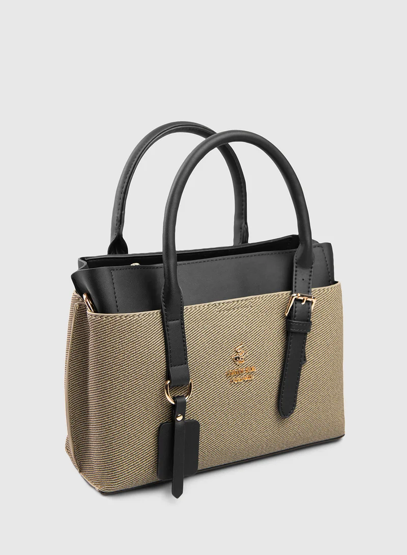 BEVERLY HILLS POLO CLUB Color Block Satchel Bag