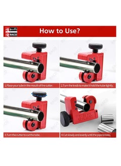 RACO RACO Westron Mini Tube Cutter, 1/8in to 7/8in Tube Cutter, Mini Pipe Cutter Tool for Copper Pipe, Plastic, Brass, Copper Pipe Cutter, Compact & Tight Space Rigid Tubing Cutter Set  - Image 4