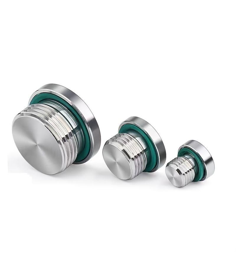 1pc Galvanized Carbon Steel Bspp Thread Plug With Ed Ring Seal G1 5 Size Hex Sealed Plugs For Hydraulic Pneumatic Water Pipe Industrial Plumbing Fittings - Image 4
