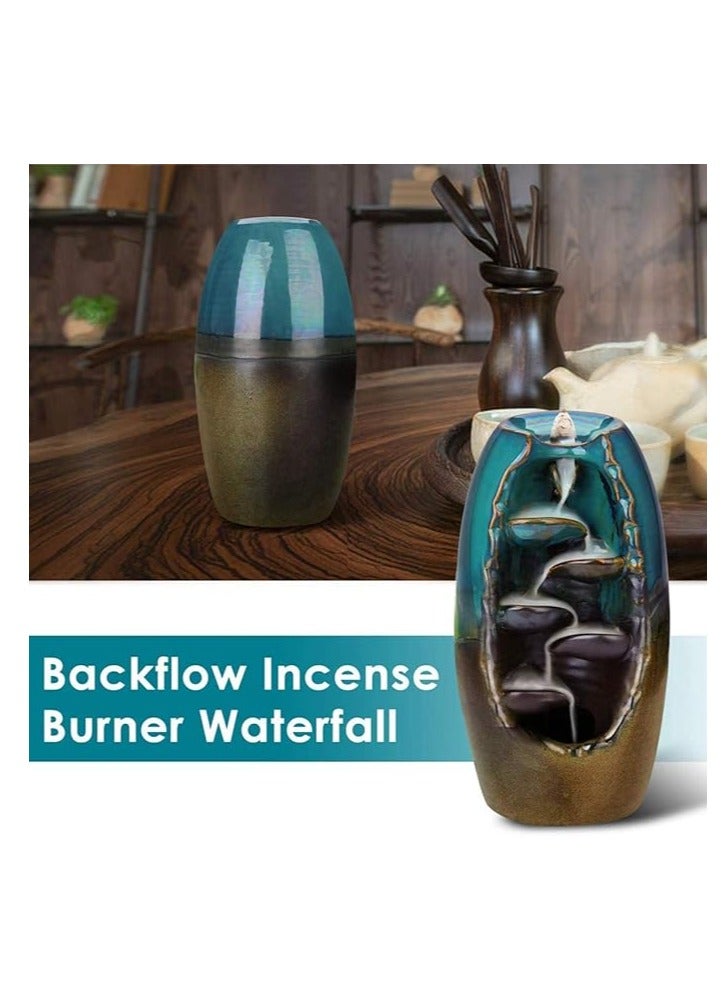 SYOSI Burner Waterfall Incense Holder with 120 Backflow Cones, Aromatherapy Ornamental for Home Office Yoga - Image 4