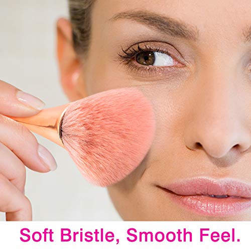 Jutoe Super Large Mineral Powder Brush, Bronzer Kabuki Makeup Brush, Soft Fluffy Foundation Brush, Professional Powder Brush and Blush Brush for Daily Makeup (Grade color) - Image 5