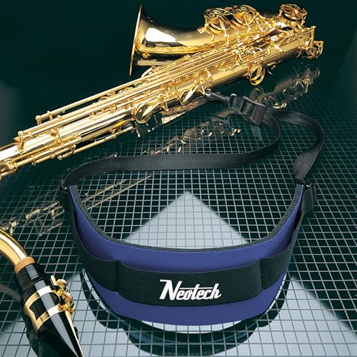 Neo Tech Neotech Saxophone Swivel Hook Neck Strap Soft Sax Padded for Alto Tenor Baritone Soprano – (Regular, Navy) - Made in USA - Image 2