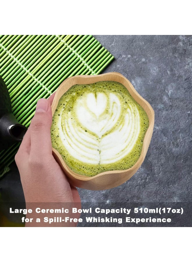 3 Pcs Japanese Matcha Tea Set, Matcha Tea Set, Bamboo Matcha Bowl, Matcha Whisk and Green Whisk Stand, Traditional Tea Scoop, To Prepare An Authentic Cup of Matcha - Image 3