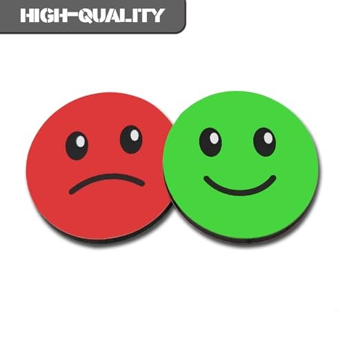 Magrooyar 25 Pcs 1” Double-Sided Red Green Smiley Face Magnets, Flip Over Colored Magnetic Dots for Whiteboard, Refrigerator, Office (25, Happy/Sad-Colors) - Image 5