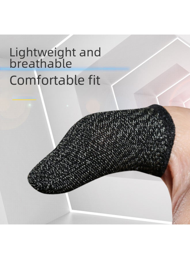 18 Needle Copper Fiber Chicken Finger Cover Game Finger Cover Gloves Walking Artifact Hand Swim Finger Cover Sweat-proof King Profession-Product Color:Copper Gray Black Edge Opp (only)  - Image 4