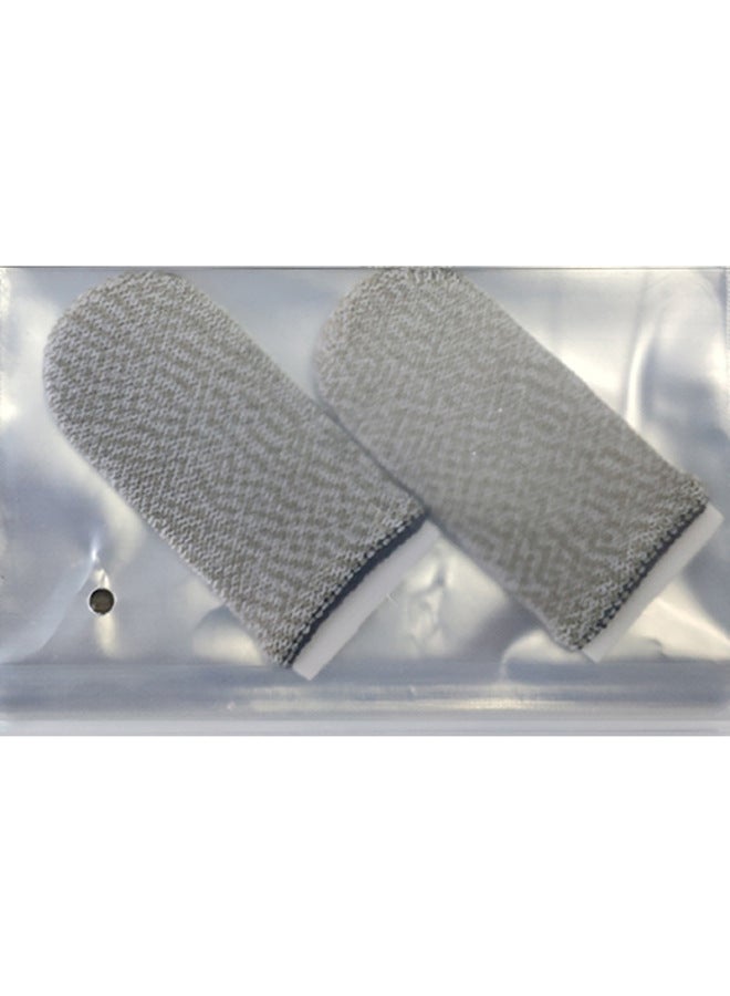 18 Needle Copper Fiber Chicken Finger Cover Game Finger Cover Gloves Walking Artifact Hand Swim Finger Cover Sweat-proof King Profession-Product Color:Copper Gray Black Edge Opp (only)  - Image 1