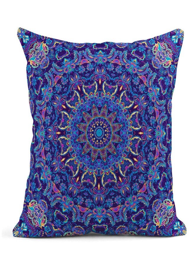 ArtSocket Set of 4 Throw Pillow Covers Boho Mandala Moroccan Bohemian Oriental Vintage Round Colorful Painting Decor Linen Pillow Cases Home Decorative Square 18x18 Inches Pillowcases - Image 3