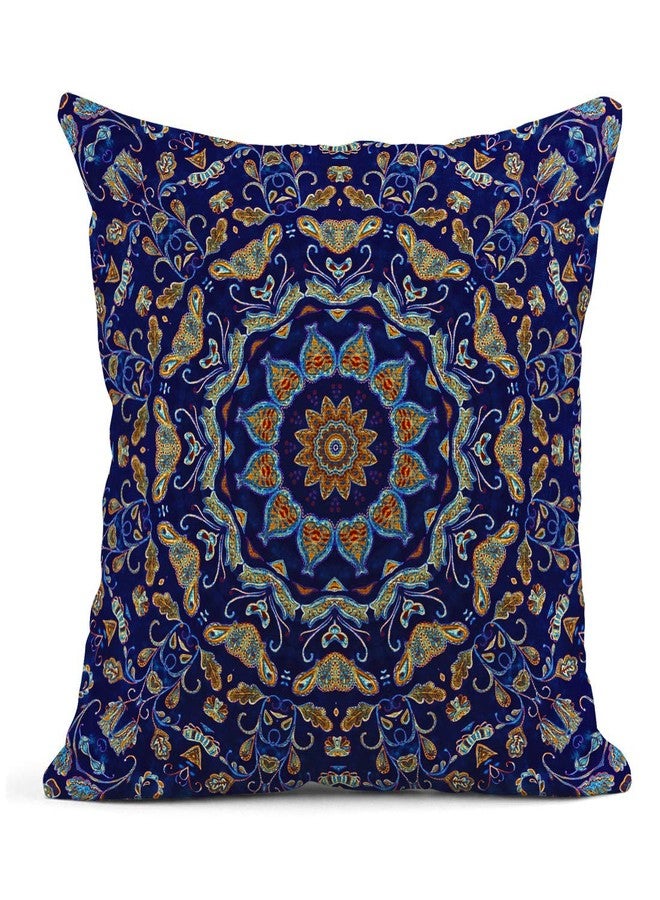 ArtSocket Set of 4 Throw Pillow Covers Boho Mandala Moroccan Bohemian Oriental Vintage Round Colorful Painting Decor Linen Pillow Cases Home Decorative Square 18x18 Inches Pillowcases - Image 5