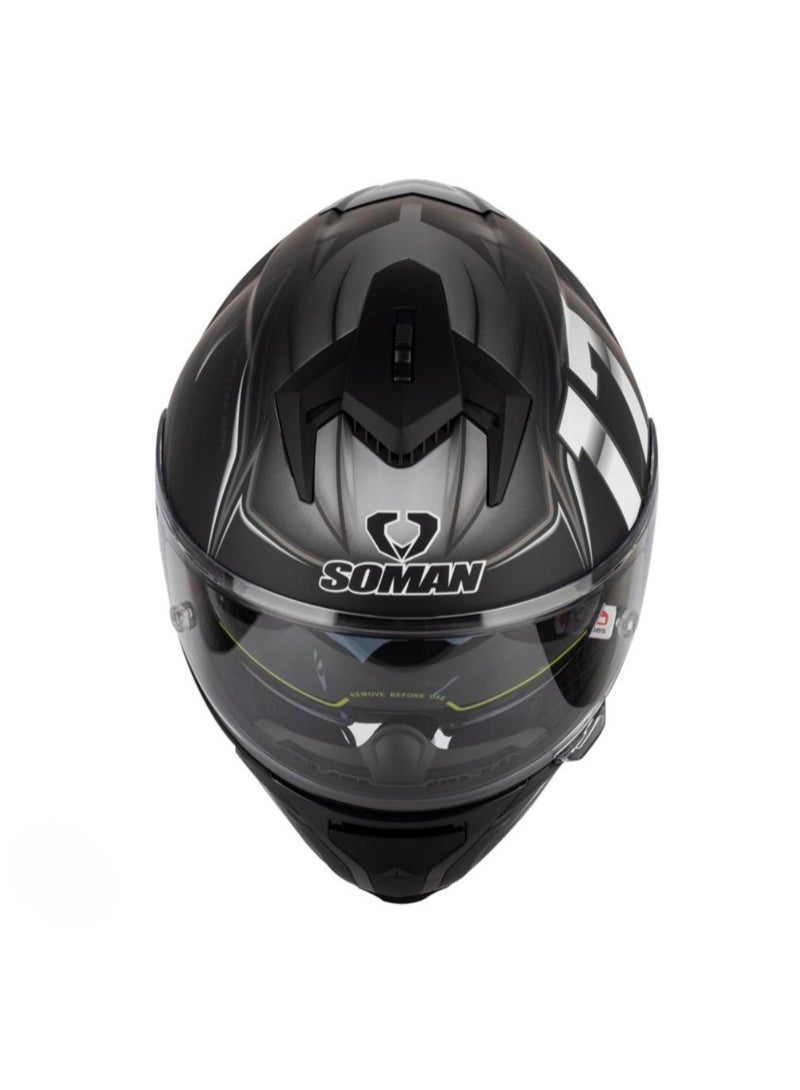 SOMAN Full Face Motorcycle Helmet – DOT Approved, Anti-Scratch Visor, Multiple Colors & Sizes - Image 4