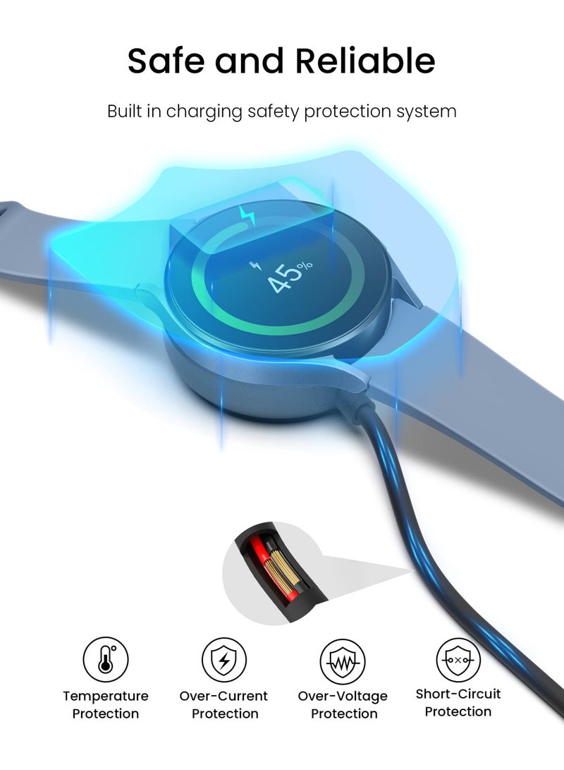 ChicVibe Watch Charger for Samsung Galaxy Watch 8/Watch 7/Watch 6/6 Classic/5/5 Pro/4/4 Classic/3/Active 2/Active 1/Ultra/Fe, 3.3Ft USB Magnetic Wireless Charging Cable Cord - Image 3