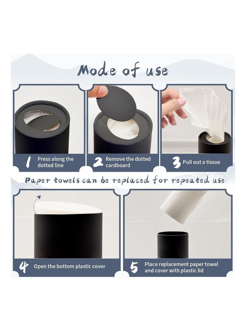 BAEKO Car Tissues Boxes,Fine Fluffy Facial Tissues 4 Boxes of 3 Ply x 40 Sheets，Canned Tissue Cylinder Tissue Boxes Perfect for Car Cup Holder Car Tissue Holder, Travel Tissues - Image 3