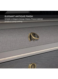 LAPO LAPO 2 Pack Premium Door Knob Elegant Antique Finish Crafted from Durable Zinc Perfect for DrawerCabinetKitchen Drawer Vintage Aesthetics Meet Modern Design Pack of 2  - Image 3