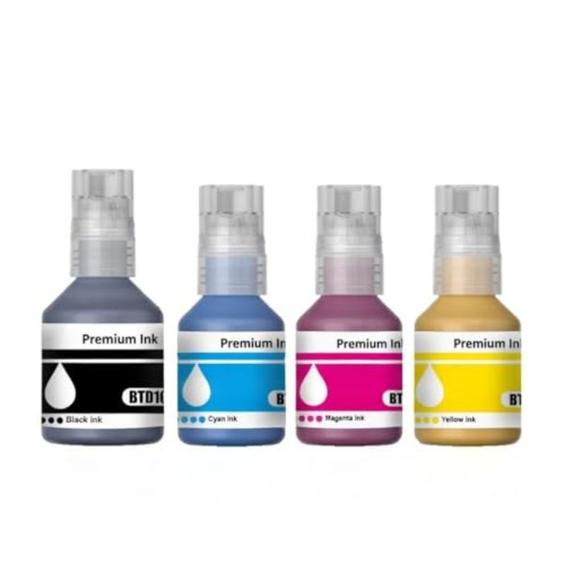 4-Pack BTD100 refill ink Comptible with Brother T Series DCP-T230/ T238 T430W/ T435W/ DT436W T439W/ T530DW/ T536DW/ T730DW/ DCP-T735DW T830DW/ DCP-T835DW MFC-T930DW Printers - Image 1