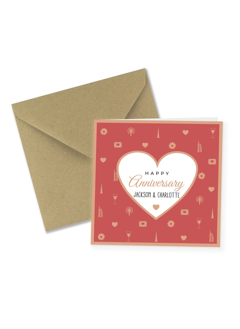 Share the Love Happy Anniversary Personalised Greeting Card  - Image 2